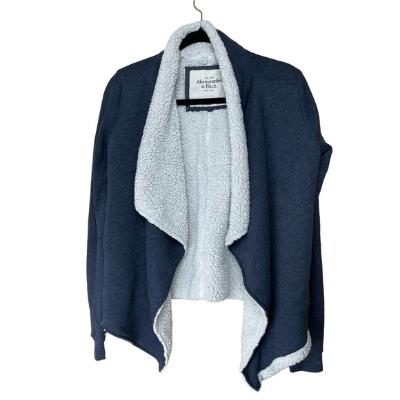 Abercrombie and Fitch Sherpa Lined Draped Jacket , M/L - Picture 1 of 5